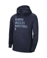 Men's and Women's Nike Navy Memphis Grizzlies 2023/24 Performance Spotlight On-Court Practice Pullover Hoodie