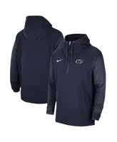 Men's Nike Navy Penn State Nittany Lions 2023 Sideline Player Quarter-Zip Hoodie Jacket