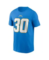 Men's Nike Austin Ekeler Powder Blue Los Angeles Chargers Player Name and Number T-shirt