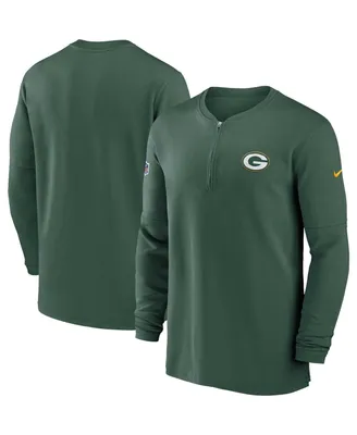 Men's Nike Green Green Bay Packers 2023 Sideline Performance Long Sleeve Quarter-Zip Top