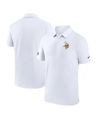 Men's Nike White Minnesota Vikings Sideline Coaches Performance Polo Shirt
