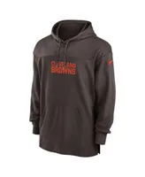 Men's Nike Brown Cleveland Browns 2023 Sideline Performance Hooded Top