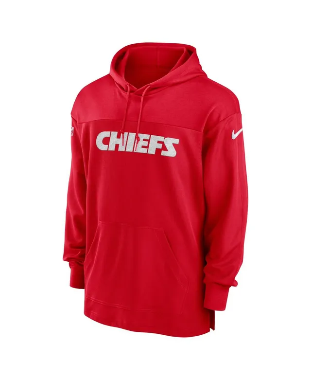 Men's Nike Red Kansas City Chiefs Sideline Athletic Stack Performance  Pullover Hoodie