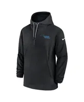 Men's Nike Black Carolina Panthers Sideline Quarter-Zip Hoodie