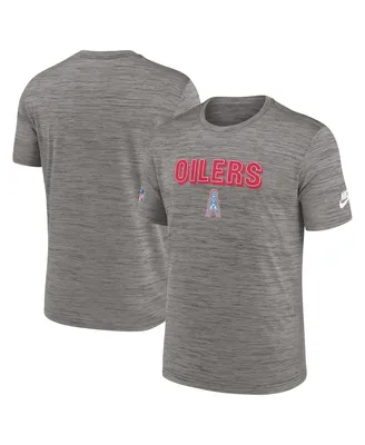 Men's Nike Heather Charcoal Tennessee Titans Oilers Throwback Sideline Alternate Performance T-shirt