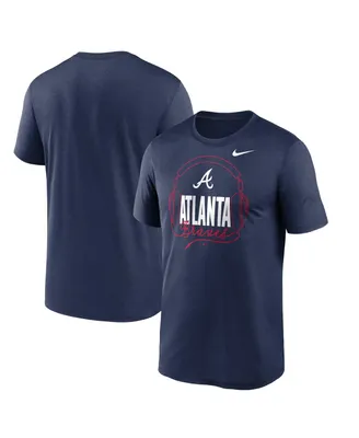 Men's Nike Navy Atlanta Braves Headphones Hometown Legend Performance T-shirt
