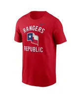 Men's Nike Red Texas Rangers Lone Star Flag Hometown T-shirt