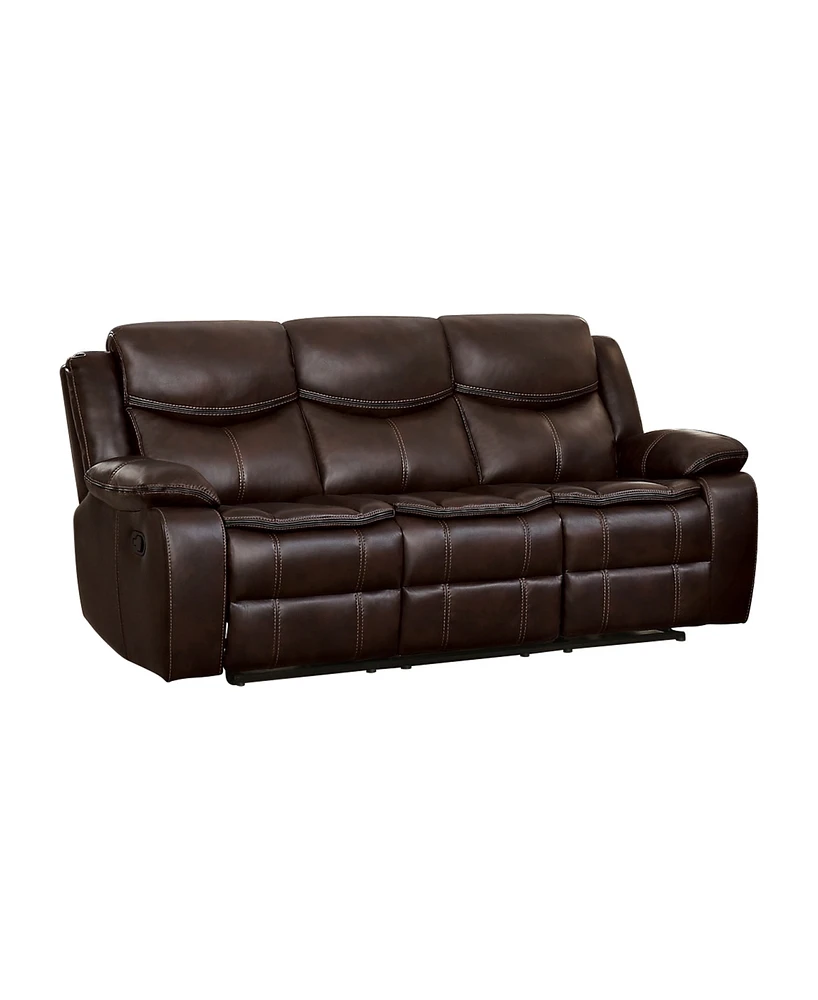 White Label Veloce 88" Double Glider Reclining Sofa