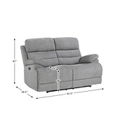 White Label Cruz 62" Power Double Reclining Loveseat with Power Headrests and Usb Port