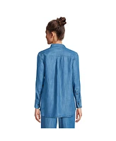 Lands' End Women's Indigo Tencel Fiber Shirt