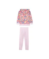 Champion Little Girls Power Blend Hoodie and Authentic Legging-Print, 2 Piece Set