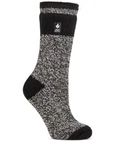 Heat Holders Women's Snowdrop Block Twist Crew Socks