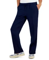 Charter Club Petite 100% Linen Drawstring Pants, Created for Macy's