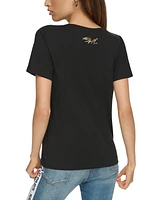 Karl Lagerfeld Paris Women's Eiffel Tower T-Shirt, Regular & Petites