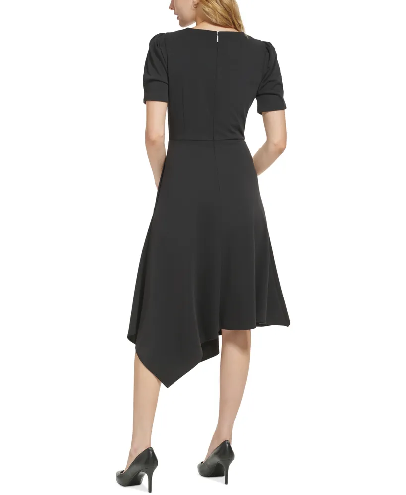 Karl Lagerfeld Paris Women's Asymmetrical Midi Dress