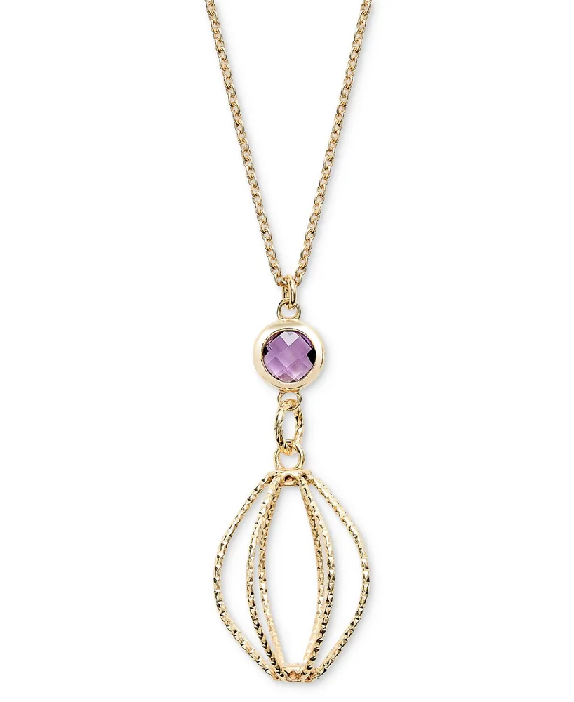 Amethyst Chandelier 18" Pendant Necklace (3/4 ct. t.w.) in 14k Gold-Plated Sterling Silver