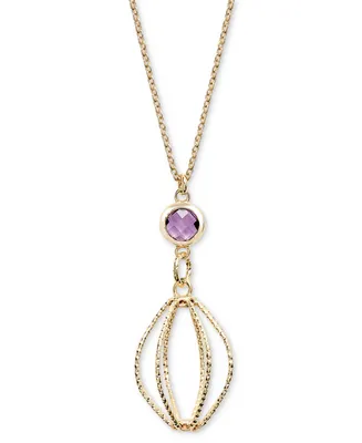 Amethyst Chandelier 18" Pendant Necklace (3/4 ct. t.w.) in 14k Gold-Plated Sterling Silver