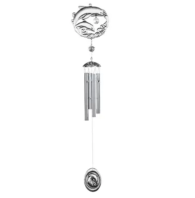 28" Long Pewter Dolphin Wind Chime Marine Life