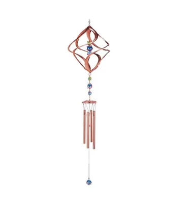 Fc Design 31" Long Spiral Wind Chime with Copper Gem