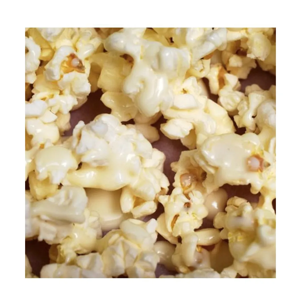 1 lb White Candy Coated Popcorn Vanilla Flavored (1lb Bag)