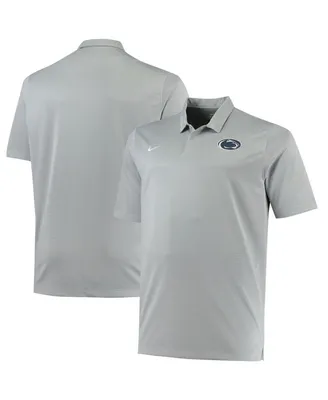 Men's Nike Heathered Gray Penn State Nittany Lions Big and Tall Performance Polo Shirt