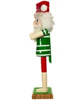 Kurt Adler 15" Wooden Yoga Santa Nutcracker