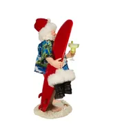 Kurt Adler 11" Fabriche Santa with Surfboard and Drink