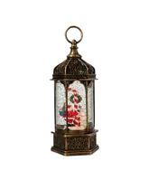 Kurt Adler 11" Battery-Operated Light Up Santa Water Lantern