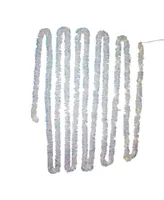 Kurt Adler 32.8' Battery-Operated Iridescent Tinsel Garland with 100 Warm Lights