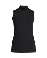 Lands' End Women's Lightweight Jersey Skimming Sleeveless Mock Neck