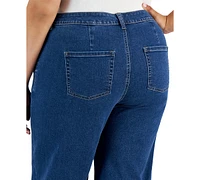 Style & Co Plus Size Wide-Leg High-Rise Jeans, Created for Macy's