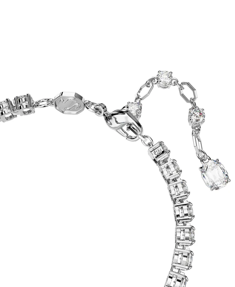 Swarovski Rhodium-Plated Mixed Crystal Tennis Bracelet