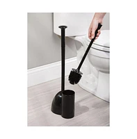 mDesign Plastic Bathroom Set, Bowl Brush/Plunger and Trash Can -Set of 2