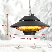 Black & Decker Black and Decker Patio Electric Heater for Ceiling, Heater for Outside with Remote Control