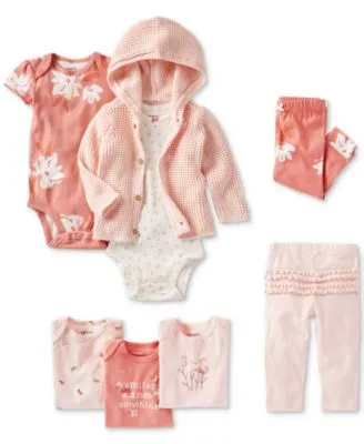 Carters Baby Girls Butterfly Floral Print Gift Bundle Collection
