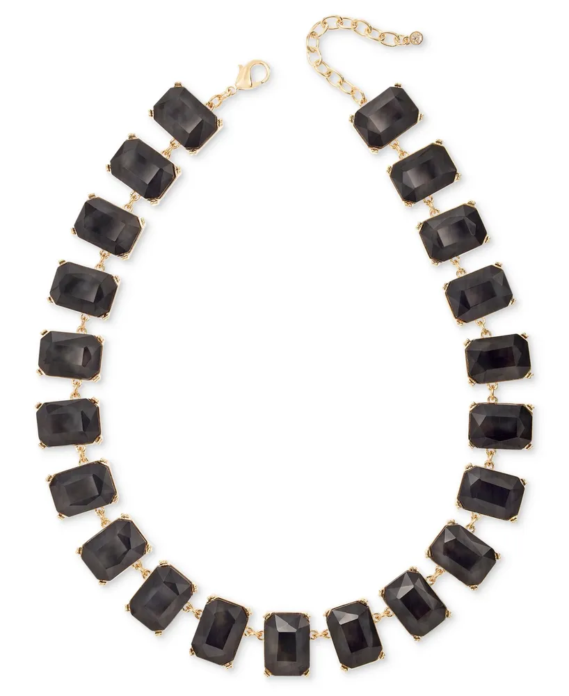 On 34th Gold-Tone Stone All Around Necklace, 16-1/2" + 2" extender, Created for Macy's