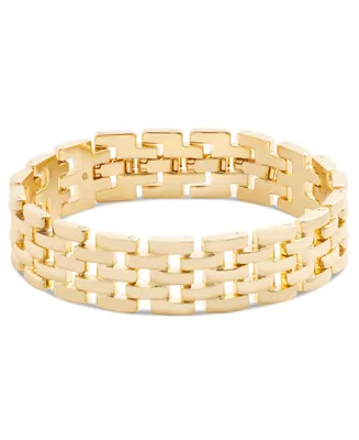 On 34th Gold-Tone Watch Chain Bangle Bracelet, Created for Macy's