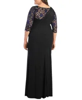 Kiyonna Plus Soiree Draped Evening Gown