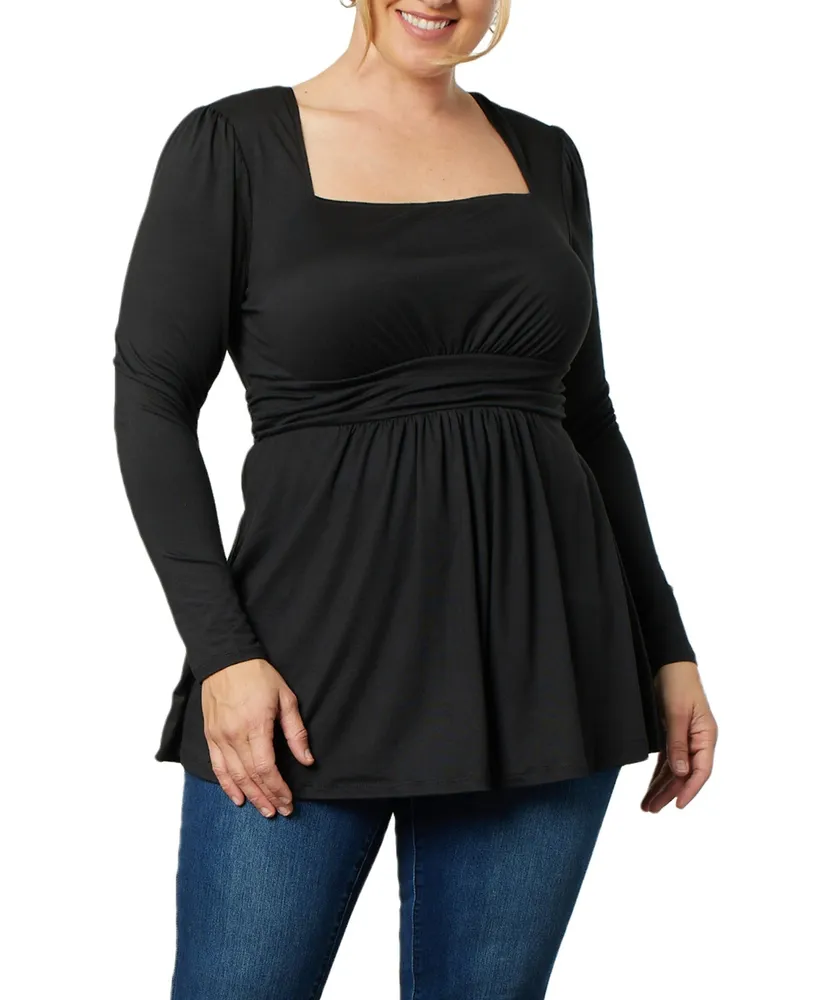 Kiyonna Plus Delilah Long Sleeve Top