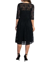Kiyonna Women's Luna Lace Cocktail Midi Dress