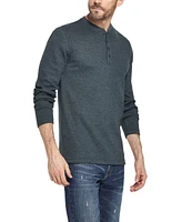 Weatherproof Vintage Men's Long Sleeved Waffle Henley T-shirt