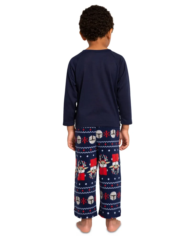 Briefly Stated Matching Little Boys and Girls 2-Piece Mandalorian Long-Sleeve Pajama Set