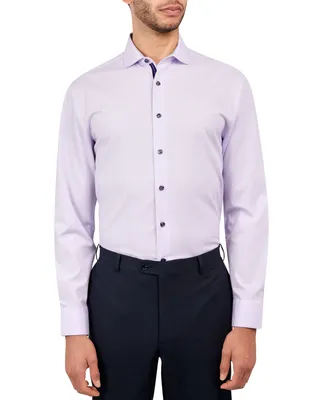 Michelsons of London Men's Regular-Fit Gingham Dot Dress Shirt