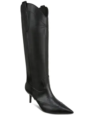 I.n.c. International Concepts Women's Hayleigh Mid-Heel Cowboy Boots, Created for Macys