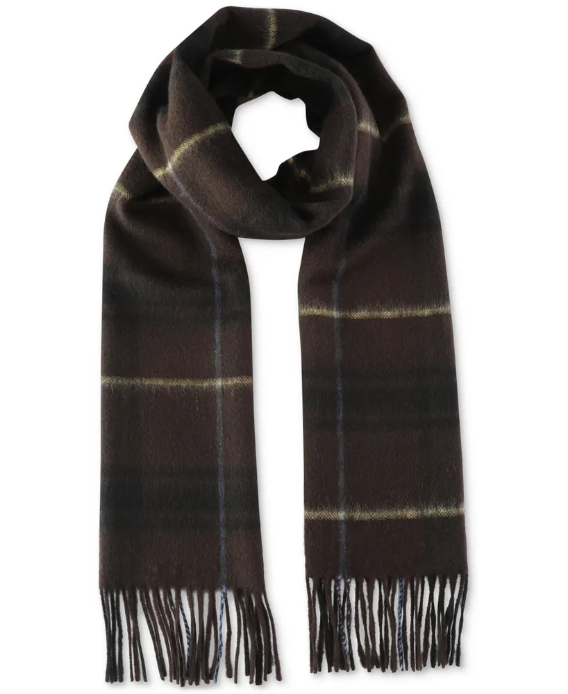 Club Room Men's Plaid Cashmere Scarf, Created for Macy's
