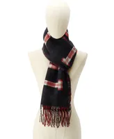 Tommy Hilfiger Men's Plaid Logo Scarf