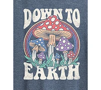 Hybrid Apparel Trendy Plus Down to Earth Mushroom Graphic T-shirt