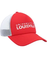 Men's adidas Red Louisville Cardinals Foam Trucker Snapback Hat