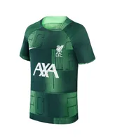 Big Boys and Girls Nike Green Liverpool 2023/24 Away Pre-Match Performance Jersey