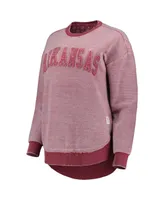 Women's Pressbox Cardinal Arkansas Razorbacks Ponchoville Pullover Sweatshirt